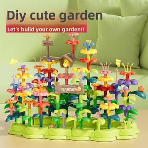 Đa dạng vườn khối xây dựng sáng tạo HANDMADE HẠT lớn tự làm giáo dục chơi nhà cắm hoa cô gái chơi thiết lập - Product Image 5