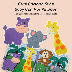 Il tema del leone del giocattolo da viaggio sensoriale montessori di design caldo si sentiva tranquillo libro occupato a bordo per l'<span class=keywords><strong>educazione</strong></span> precoce del bambino - Product Image 4