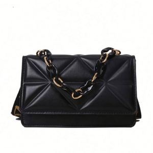 Nuevo Bolso Bandolera Retro de Personalidad con Correa Ancha, Pequeño Cuadrado de Moda con Cadena Gruesa, de PU para Mujer con Patrón de Estrella Abierta - Product Image 6