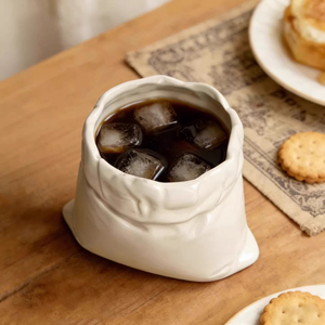 Creative Hand-held Cloth Bag Ceramic Coffee Mug Unique Latte Art Cup Weird Dessert Cup for Cafe - Product Image 5