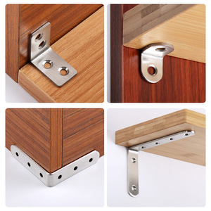 Jinnate Stainless Steel Angle Brackets L-Shaped 90 Degree Furniture Connectors Durable Shelf Support Hardware - Product Image 3