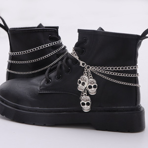 <b>Skull</b> Shoe Chain Metal Decorations For Martin Boots Women Fashion Accessory Three <b>Skull</b> Design Fall 2024 - Product Image 2