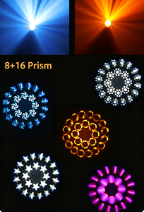 Projecteur à tête mobile Sharpy Beam 350W 14r, anneau halo RGBW 3-en-1, super lumineux, prisme circulaire à 24 facettes, DMX512 E27 90 CRI, pour discothèque - Product Image 5