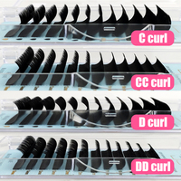 Abonnie Fournitures d'Extensions de Cils en Cachemire Mat, Cils Individuels Noirs Mat, Plateaux de Cils Cachemire Vente en Gros