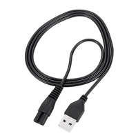 Câble d'alimentation USB à 8 broches, 1 m, fil de cuivre pur, adapté aux rasoirs électriques, tondeuses à cheveux, coupe-cheveux, câble de charge USB pour rasoir