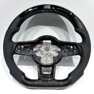 Volant en fibre de carbone Alcantara LED pour VW CC Volkswagen <span class=keywords><strong>Golf</strong></span> 5 6 <span class=keywords><strong>Golf</strong></span> 7 7.8 R <span class=keywords><strong>7R</strong></span> MK5 MK6 MK7 GTI Polo Passat B7 B8 Tiguan - Product Image 6