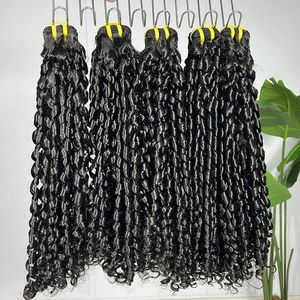 Lot de 15A de mèches de <span class=keywords><strong>cheveux</strong></span> humains bouclés Pixie Double Drawn, <span class=keywords><strong>cheveux</strong></span> vierges vietnamiens non traités, extensions de <span class=keywords><strong>cheveux</strong></span> bouclés rebondissants - Product Image 4