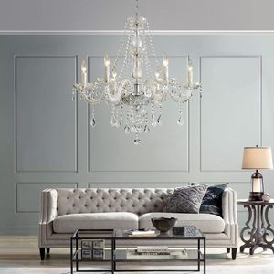 Lustre en verre cristal K9 Yuhuaqi facile à installer, luminaire LED simple pour salon, salle à manger, mariage - Product Image 4