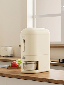 Meilleures ventes : Distributeur de riz multifonction moderne à pression, <span class=keywords><strong>anti</strong></span>-poussière, sans BPA, pour cuisine domestique, avec bouton unique - Product Image 3