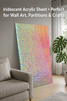Panneau acrylique texturé de qualité supérieure, épaisseur personnalisée, coloré, irisé, UV, bords découpés avec précision, moulures, meubles de présentation