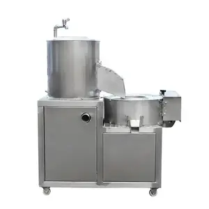 Machine de découpe et de lavage de pommes de terre combinées en acier inoxydable