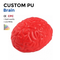 Jouets sensoriels anti-stress en PU en forme de cerveau à logo personnalisé, à remontée lente, pour cadeau médical ou bureau