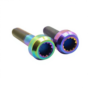 Boulon en titane M7 x 24 mm à filetage fin, classe 10.9 12.9, polissage, anodisation, revêtement sous vide pour jantes fendues <span class=keywords><strong>BBS</strong></span> OZ Shmidt <span class=keywords><strong>RH</strong></span> - Product Image 4