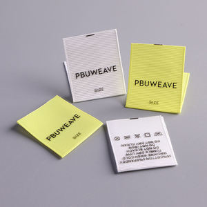 Etiquetas de tela personalizadas para ropa con el logo Jinyi, etiquetas tejidas de algodón satinado jacquard, etiquetas tejidas cosidas para camisetas. - Product Image 5