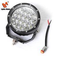 Support en acier inoxydable de qualité marine, lampe de travail LED ronde 80W, faisceau spot de 5,0 pouces, phare antibrouillard pour machines de construction LML-5080B