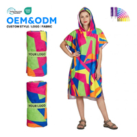 Ujoy Cadeau Personnalisé Serviette de Bain Peignoir Séchage Rapide Unisexe Femme Microfibre Daim Serviette de Plage à Capuche Poncho