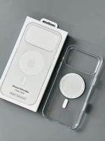 Étui rigide pour PC avec effet pop-up couleur IC et attraction magnétique, compatible avec iPhone 18 Pro Max, coques de téléphone translucides avec bouton AI
