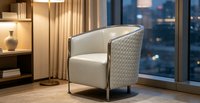 Fauteuil d'appoint de luxe pour hall d'hôtel, canapé individuel moderne pour projets commerciaux