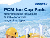 Casquette rafraîchissante PCM d'été avec coussinet en gel réutilisable pour casques de sécurité, chapeaux de soleil et casques de vélo - Utilisation en extérieur