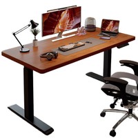 Bureau intelligent électrique réglable en hauteur et entièrement adaptable pour la maison, la chambre, le gaming et le bureau – Style vintage, poste de travail ajustable