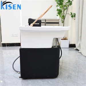 KISEN Mobilier de Luxe pour Salon de Coiffure, Lit de Spa Japonais pour Soins Capillaires, Traitement Spa à Circulation d'Eau, Bac à Shampooing en Céramique - Product Image 5