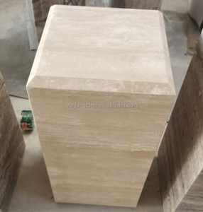 Superficie rettangolare in travertino di travertino in pietra naturale beige basamento <span class=keywords><strong>Romano</strong></span> grigio travertino tavolo da tè - Product Image 3
