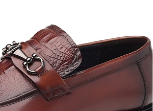 Mens chính hãng Da kinh doanh giày thường mùa xuân mùa thu mô hình cá sấu người Anh chính thức phẳng mới Mens Giày da chính hãng - Product Image 6