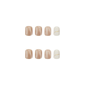 24 pièces d'autocollants pour ongles ABS nus courts et doux multicolore style français pour l'application amovible de l'armure des doigts - Product Image 5