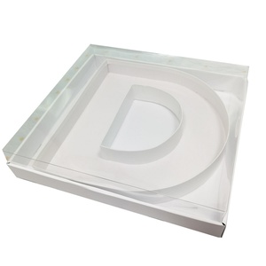 Boîte en carton papier-mâché en forme de lettre de 12 pouces pour la restauration de desserts sucrés et la présentation de plats thaïlandais - Product Image 2