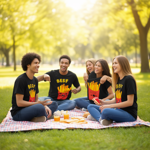 Camiseta Kawaii Fries Burger 12 BFF para mejores amigos - Product Image 3