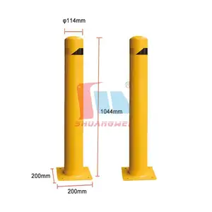 Traffic Safety Direct Used Parking Lot Poles Power Coated Painted Road Removable Steel Safety Car Parking Bollards For Driveway