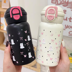 Lelyi in cartone animato carino con fiocco di cane bottiglia in acciaio inossidabile tazza Thermos cuore per ragazza creativa di alto valore - Product Image 2
