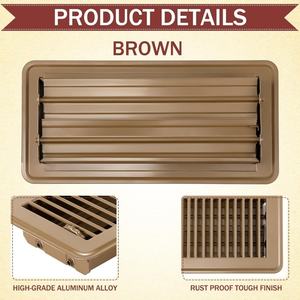 Rejilla de Ventilación de Aire Acondicionado Ajustable de Hierro de Diseño Moderno de 10 Pulgadas con Cables para Sistemas de Calefacción por Suelo Radiante en el Hogar, Piezas <span class=keywords><strong>CMD</strong></span> - Product Image 3