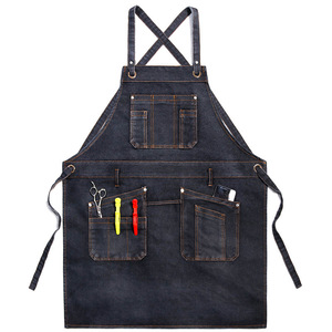 Tablier de cuisine sans manches en coton Niuweili pour le travail, les cafés, les salons de thé, les barbiers, les garçons et les filles - Product Image 6