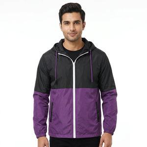 Custom Logo Men's <b>Plus</b>-<b>Size</b> Summer Casual Windbreaker <b>Jackets</b> Lightweight Breathable <b>Waterproof</b> Zipper Hoodies Thin Style - Product Image 1