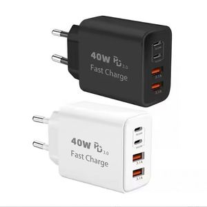 40w fast <b>charging</b> travel adapter 2a+2c mobile phone wall charger us eu uk <b>plug</b> 4 in 1 usb type c charger adapter - Product Image 2