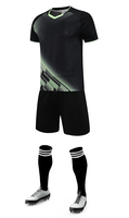 Setelan Jersey Sepak Bola Unisex Seragam Latihan Tim Grosir dengan Celana Pendek dan Nomor Kustom Perlengkapan Sepak Bola 100% Poliester