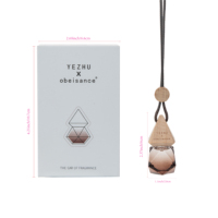 Mini diamant forme voiture désodorisant pendentif parfum d'air huile essentielle bouteille conteneur naturel évaporer diffuseur de voiture