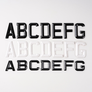 Letras Acrílicas 4D para Matrícula, Número 3D, Letras de Plástico Acrílico Negro para Matrícula, Letras de Gel de 3mm 5mm Reino Unido - Product Image 3