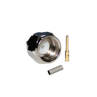 Conector RF Macho F-C-J1.5 de Cobre al por Mayor para Cables RG316 RG174, Conector Tipo F, Conectores F para Coaxial