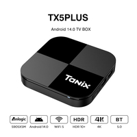 Entrega Rápida TX5 PLUS Android 14 Amlogic S905X5M Quad Core 4GB RAM 32GB ROM 4K AV1 HDR10+ WiFi de Doble Banda Ethernet 1000M Reino Unido