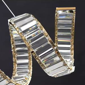 <span class=keywords><strong>Lustre</strong></span> LED en cristal à double hélice de luxe moderne pour la maison, pour la décoration du salon et de la salle à manger - Product Image 3