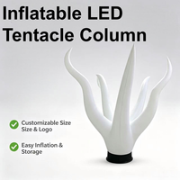 Colonne de tentacules LED gonflable, taille personnalisée, logo lumineux, décoration gonflable pour événements, fêtes, décoration de scène