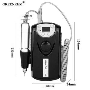 रिचार्जेबल 35000 आरपीएम 45W नाखून पॉलिश मशीन भंडारण इलेक्ट्रिक नाखून मृत त्वचा नाखून ड्रिल मशीन - Product Image 4