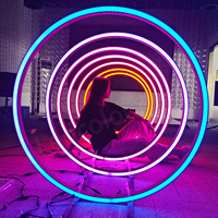 D50 D700 D100 D120 LED Anneau Lumière Scène Lumières Extérieure IP65 DMX512 Pixel RGB LED Tunnel Matrice Anneau LED Lumière
