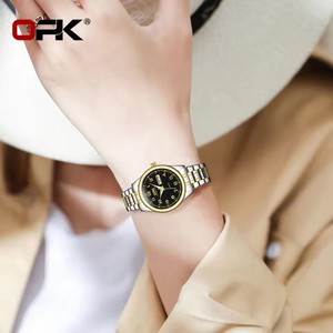 OPK 8110 Orologi da <span class=keywords><strong>Donna</strong></span> Semplice <span class=keywords><strong>Orologio</strong></span> da Polso al Quarzo alla Moda Impermeabile Luminoso per Signore con Doppio Display del Calendario Oro <span class=keywords><strong>Bianco</strong></span> - Product Image 4