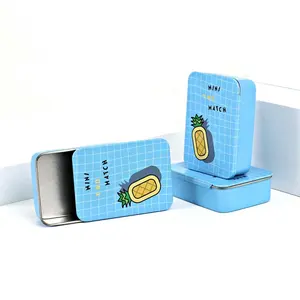 Customized Slide Tin Boxes Candy Mint Tin Case Slide Up Pill Box Food Grade Tin Box With Sliding Lid