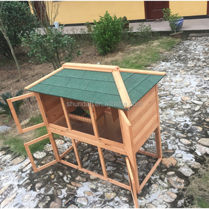 SDR028 Eco-Friendly Wooden Double Decker Rabbit Hutch for <b>Small</b> Animals All Seasons Use - Product Image 3