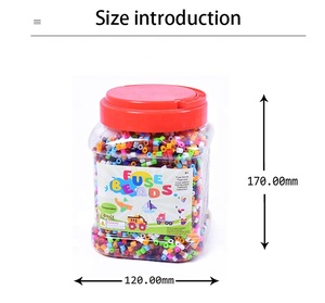 Non toxique vente chaude Hama Perler jouets éducatifs fusible couleur perles 5mm couleur perles pour enfant - Product Image 4