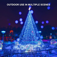 Outdoor Wasserdichte LED Solar Kupferdraht Weihnachtsbaum-Lichterkette IP65 Zertifiziert 100 LEDs 10m Länge 8 Funktionen Warmweiß